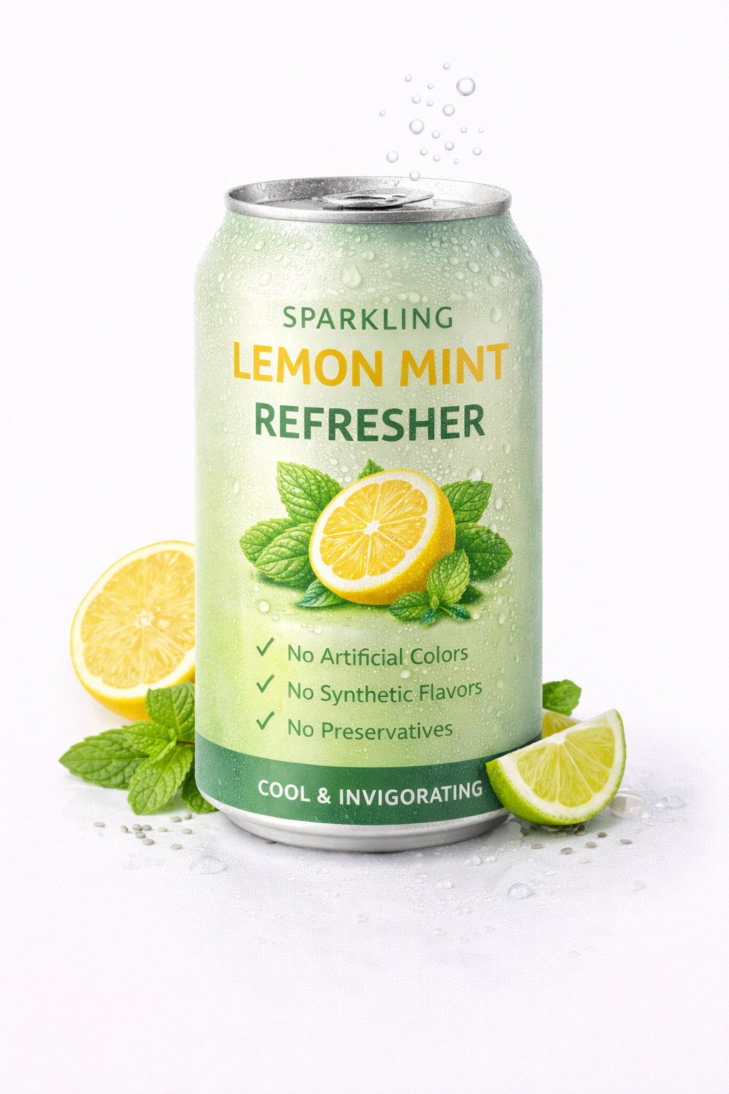 Sparkling Lemon Mint Refresher