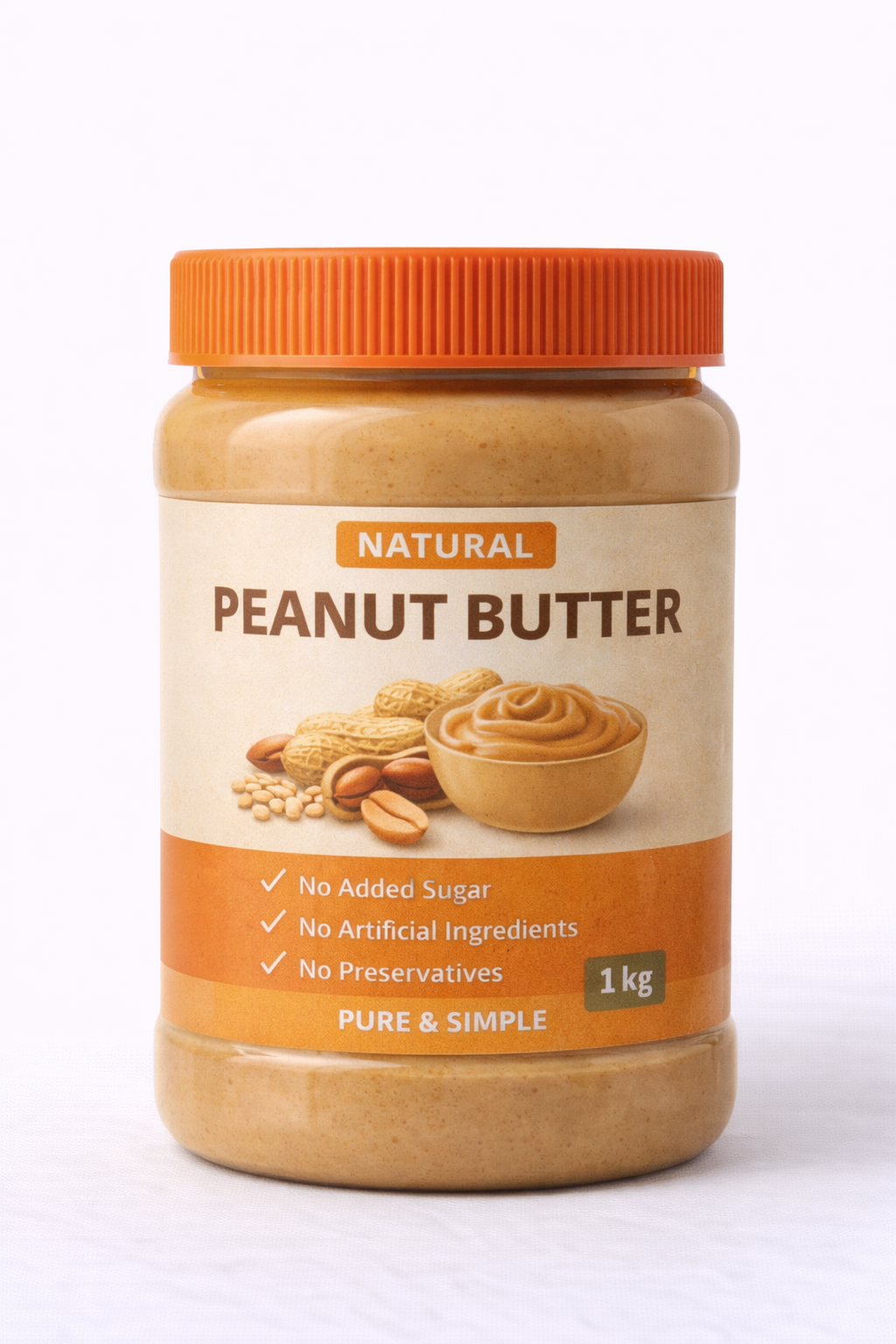 Natural Peanut Butter Jar